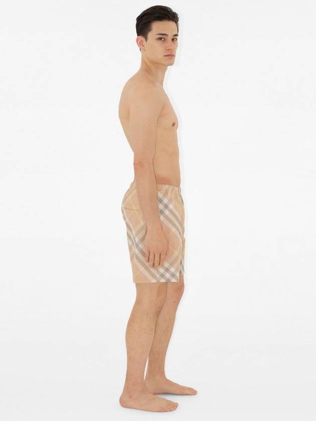 Check Swim Shorts Beige - BURBERRY - BALAAN 4