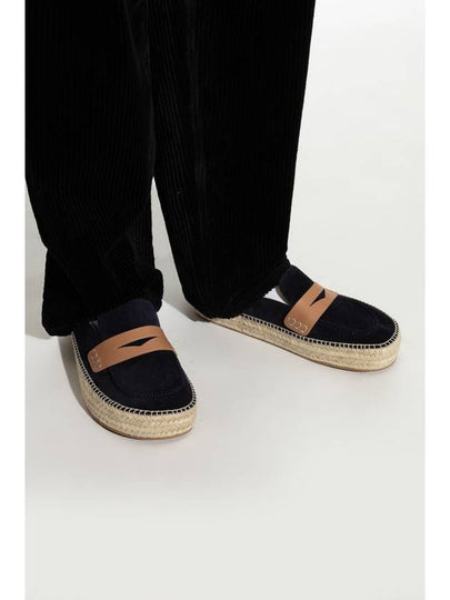 JW Anderson Suede Slides, Men's, Navy Blue - JW ANDERSON - BALAAN 2