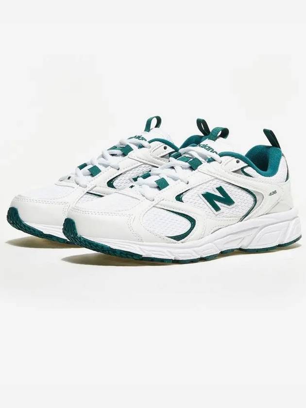 408 Low Top Sneakers White Green - NEW BALANCE - BALAAN 2