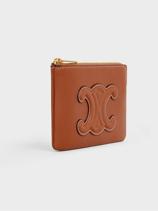 Triomphe Pouch Card Wallet Tan - CELINE - BALAAN 4