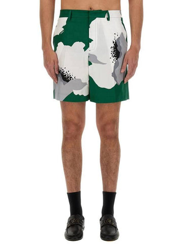 Valentino Garavani Flower Portrait Print Bermuda Shorts - VALENTINO - BALAAN 1