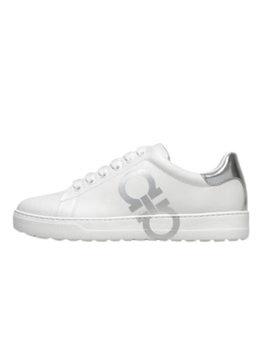 Gancini Low Top Sneakers White - SALVATORE FERRAGAMO - BALAAN 1