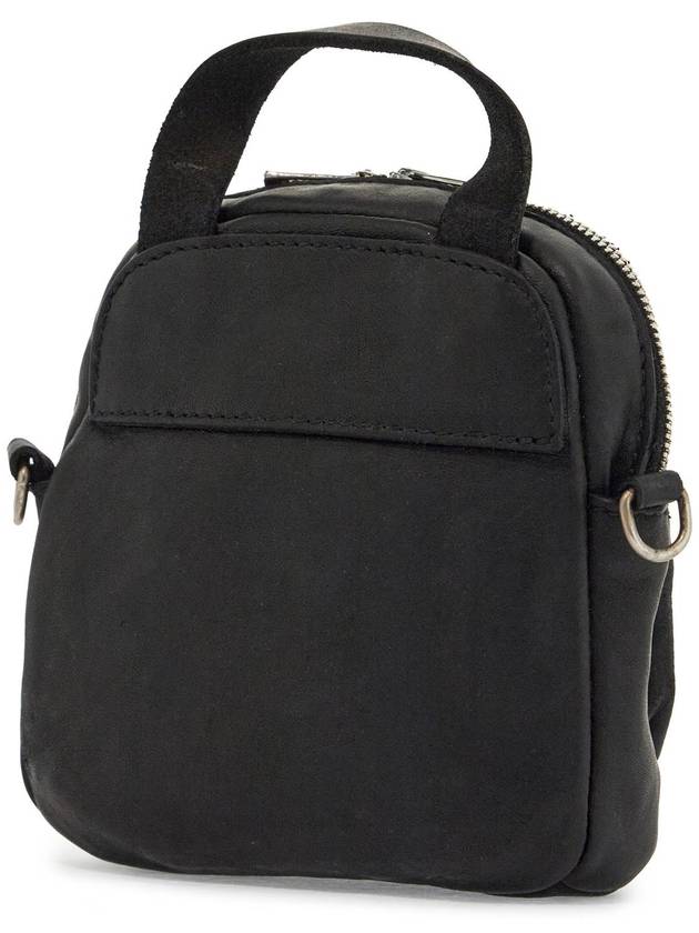 mini backpack in black horse leather with handle and straps - GUIDI - BALAAN 2