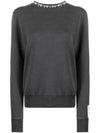 Crystal Decorated Crew Neck Sweatshirt Grey - GOLDEN GOOSE - BALAAN 2