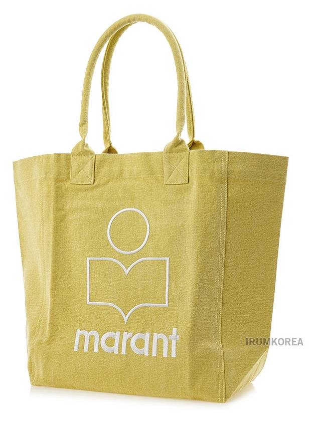 Yenky Embroidered Logo Large Shopper Tote Bag Yellow - ISABEL MARANT - BALAAN 3