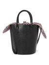 Pebble Grain Leather Bucket Bag Black - THOM BROWNE - BALAAN 2