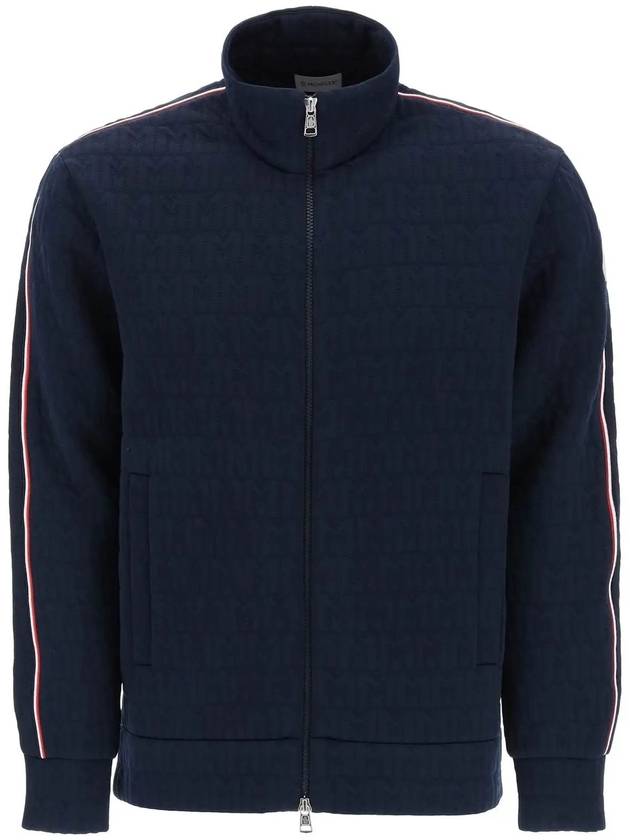 Monogram Quilted Zip-Up Jacket Navy - MONCLER - BALAAN 2