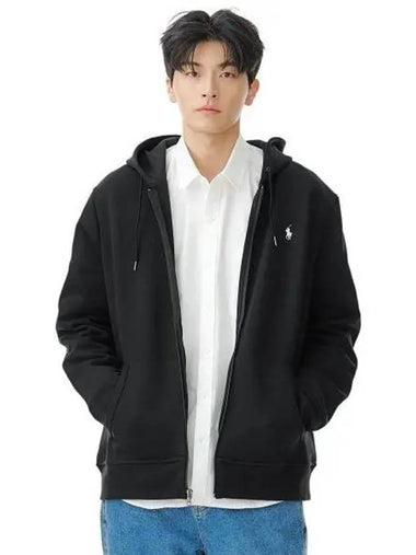 Double knit full zip hoodie black - POLO RALPH LAUREN - BALAAN 1