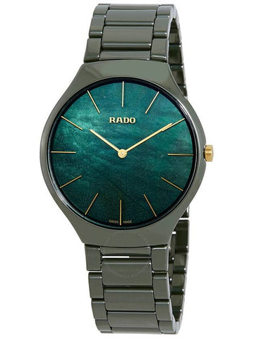 Rado True Thinline Green Mother of Pearl Dail Men's Watch R27006912 - RADO - BALAAN 1