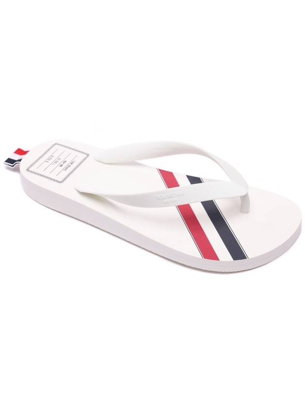 Three Stripe Flip Flops White - THOM BROWNE - BALAAN 4