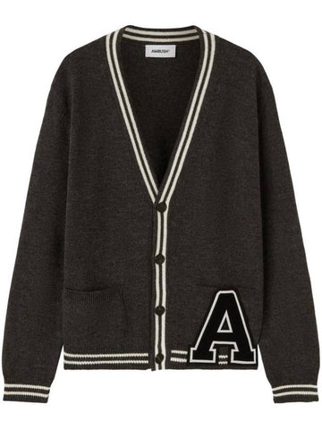 Monogram Applique Wool Cardigan BMHB003S24KNI0010710 - AMBUSH - BALAAN 1