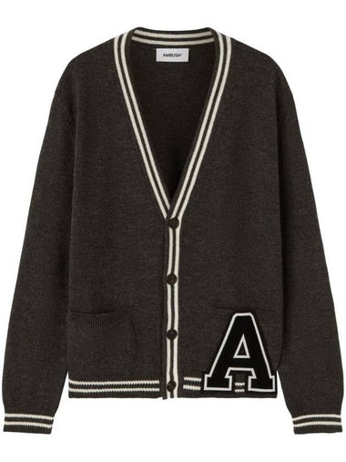 Monogram Applique Wool Cardigan BMHB003S24KNI0010710 - AMBUSH - BALAAN 1