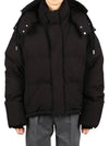 Oversized Nylon Puffer Down Jacket Black - AMI - BALAAN 2