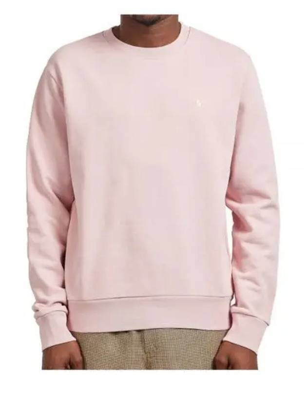 Embroidered Pony Logo Crew Neck Cotton Sweatshirt Pink - POLO RALPH LAUREN - BALAAN 2