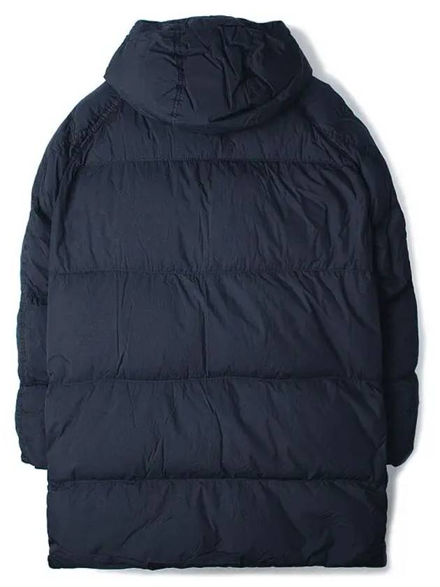 Men's Wappen Patch Crinkle Wraps Long Padding Navy - STONE ISLAND - BALAAN 3