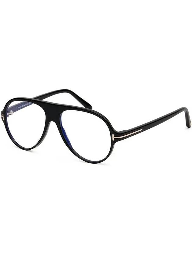 Blue Light Blocking Glasses Frame TF5012B 001 Black Round Boeing Fashion - TOM FORD - BALAAN 7