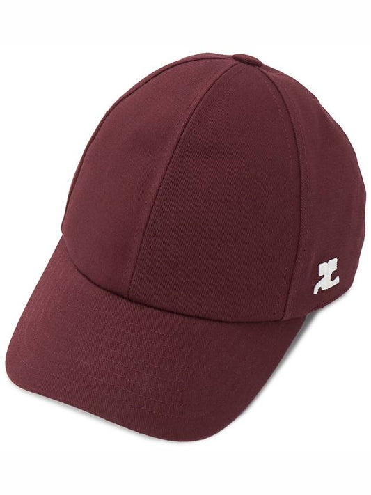 Courr ges 123ACT002CO0024 BURGUNDY Unisex Cap Hat - COURREGES - BALAAN 1