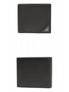 Triangle Logo Leather Half-Wallet Black - PRADA - BALAAN 5