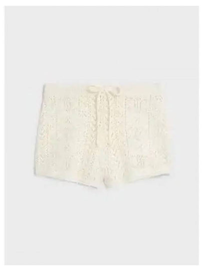 Triomphe Pointelle Shorts Off White - CELINE - BALAAN 2