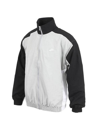 Club Oversized Woven Track Jacket Light Smoke Grey - NIKE - BALAAN 2