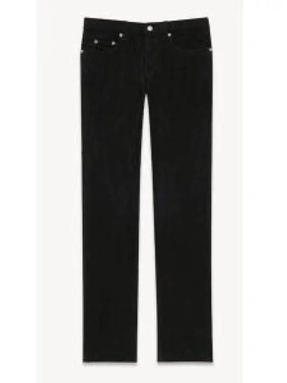 Men's Corduroy Straight Pants Black - SAINT LAURENT - BALAAN 2