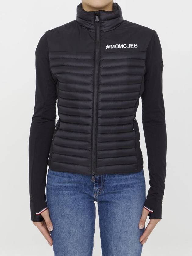 Women's Padded Zip-Up Cardigan Black - MONCLER - BALAAN 2