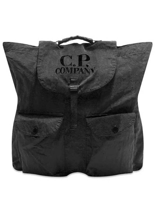 Nylon B Logo Backpack Black - CP COMPANY - BALAAN.