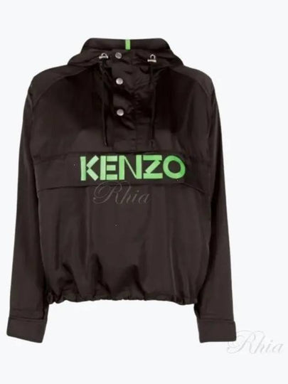 Logo print Casual Anorak Black - KENZO - BALAAN 2