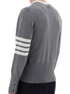 Classic 4-Bar Cable Cotton Knit Top Grey - THOM BROWNE - BALAAN 3