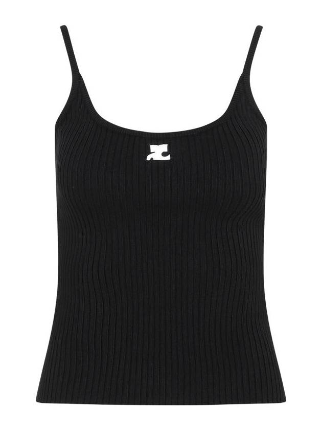 Logo Knit Sleeveless Black - COURREGES - BALAAN 2