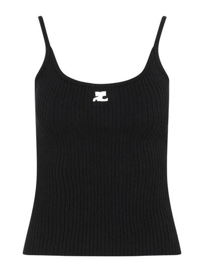 Logo Knit Sleeveless Black - COURREGES - BALAAN 2