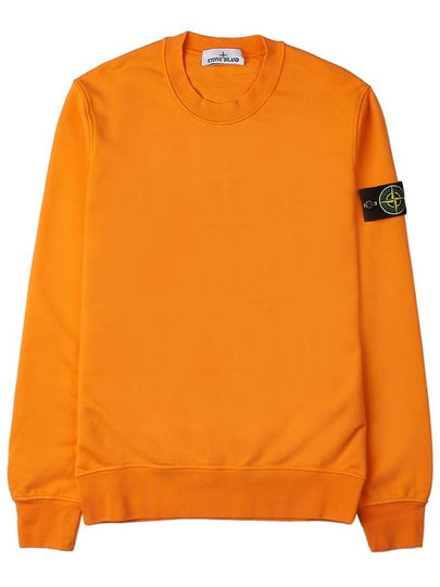 Wappen Patch Crew Neck Sweatshirt Orange - STONE ISLAND - BALAAN 2