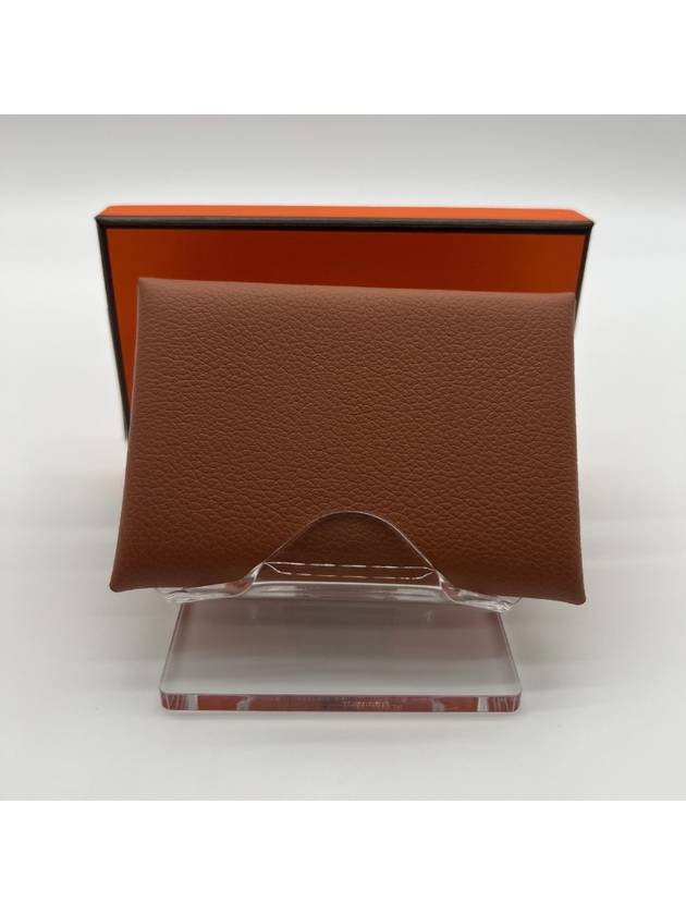 Calviduo Compact Card Holder Wallet Gold H085238CK37 - HERMES - BALAAN 1