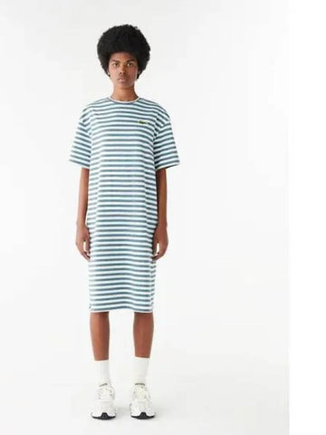 Women s Marine Striped T Shirt Dress One Piece EF2583 54G IUC Domestic Product GQ2N24021643056 - LACOSTE - BALAAN 1