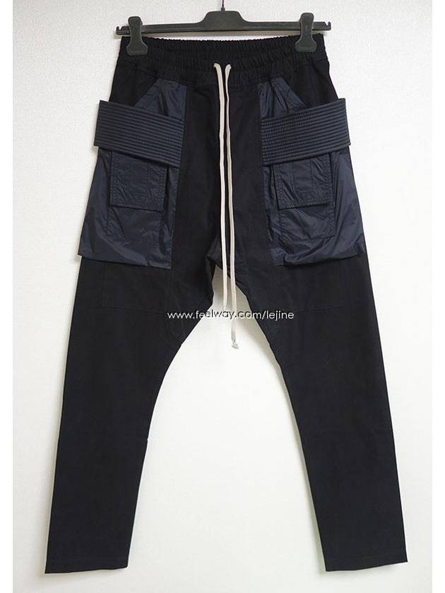 Creatch Pocket Drawstring Cargo Pants Black - RICK OWENS - BALAAN 7