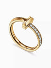 Tiffany T T1 Ring Yellow Gold Diamond Ring Women Men - TIFFANY & CO. - BALAAN 1