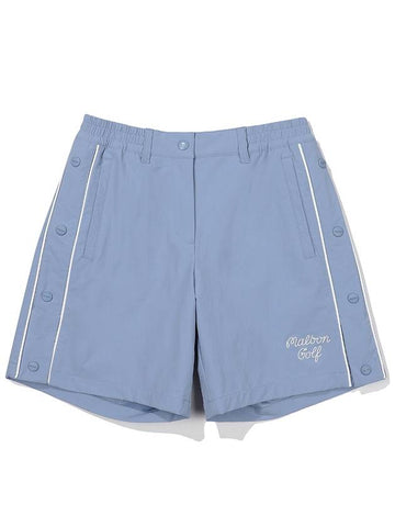 Side block short pants SKY BLUE WOMAN - MALBON GOLF - BALAAN 1