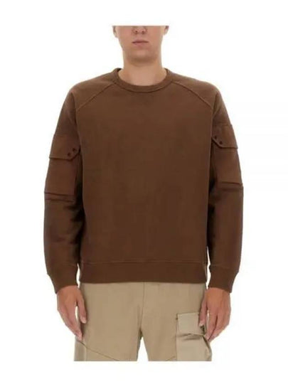 Multi-pocket Snap Crew Neck Sweatshirt Brown - TEN C - BALAAN 2