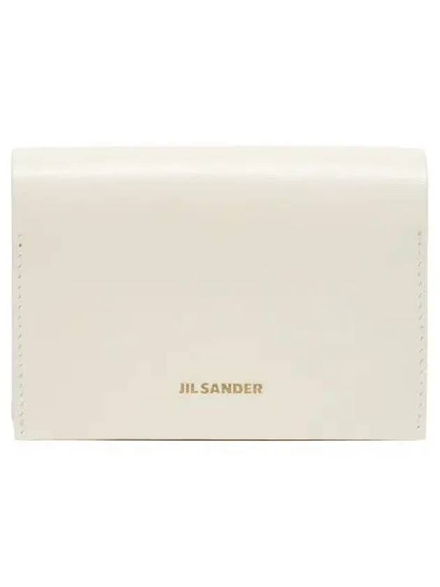 Origami Logo Calf Leather Card Wallet White - JIL SANDER - BALAAN 2