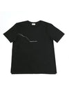 Logo Printing Cotton Short Sleeve T-Shirt Black - SAINT LAURENT - BALAAN.