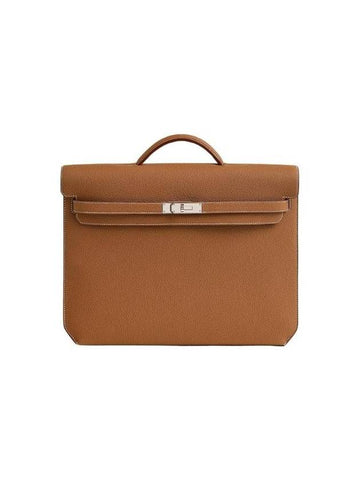 Kelly Depeche 36 Briefcase Togo Palladium Hardware Gold - HERMES - BALAAN 1