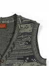 Mosaic Urban Knit Vest Cardigan Green - IOEDLE - BALAAN 5