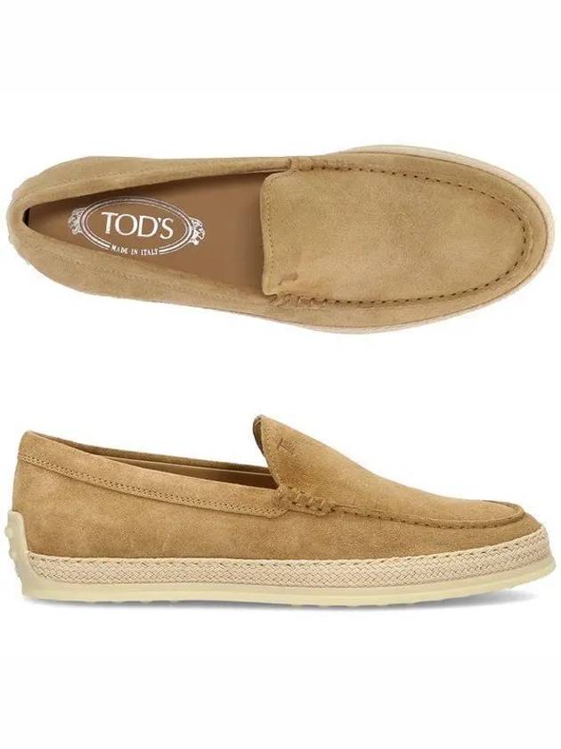 Men's Suede Slip-ons Loafers Beige - TOD'S - BALAAN 2