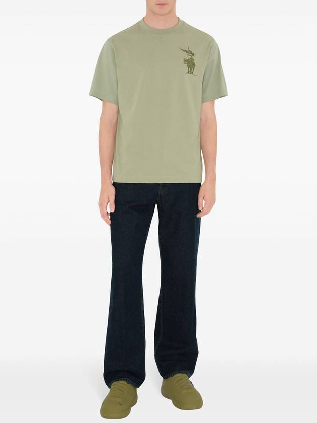 EKD Cotton Short Sleeve T-Shirt Sage Green - BURBERRY - BALAAN 3