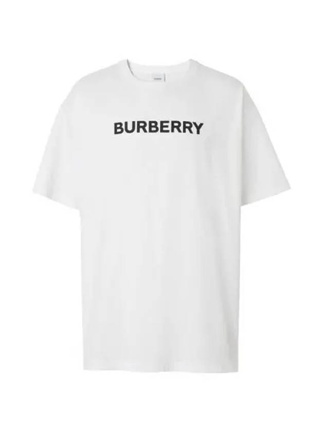 Logo Print Short Sleeve T-Shirt White - BURBERRY - BALAAN 2