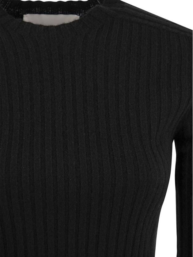 LULU - Ribbed cropped cashmere knitwear - VANISE - BALAAN 4