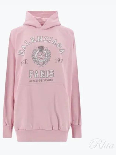 College Logo Hoodie Pink - BALENCIAGA - BALAAN 2