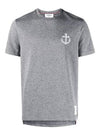 Midweight Jersey Anchor Short Sleeve T-Shirt Light Grey - THOM BROWNE - BALAAN 7