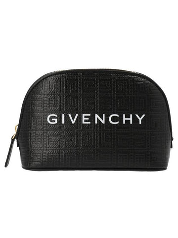 G-Essential Logo Pouch Bag Black - GIVENCHY - BALAAN 1