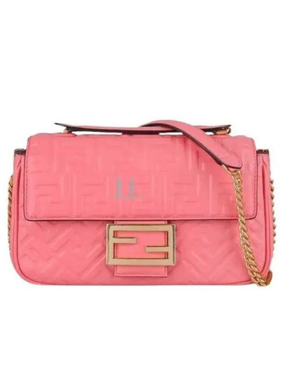 Baguette Medium Nappa Leather Chain Shoulder Bag Pink - FENDI - BALAAN 2